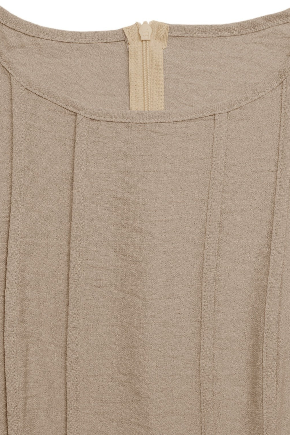Minimal Slim Solid Neck Maxi Dress
